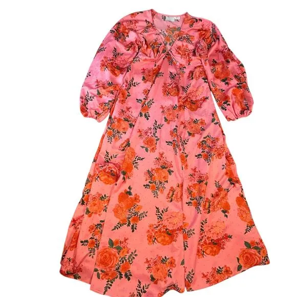 ASOS Design Pink Floral Maxi - Size 4