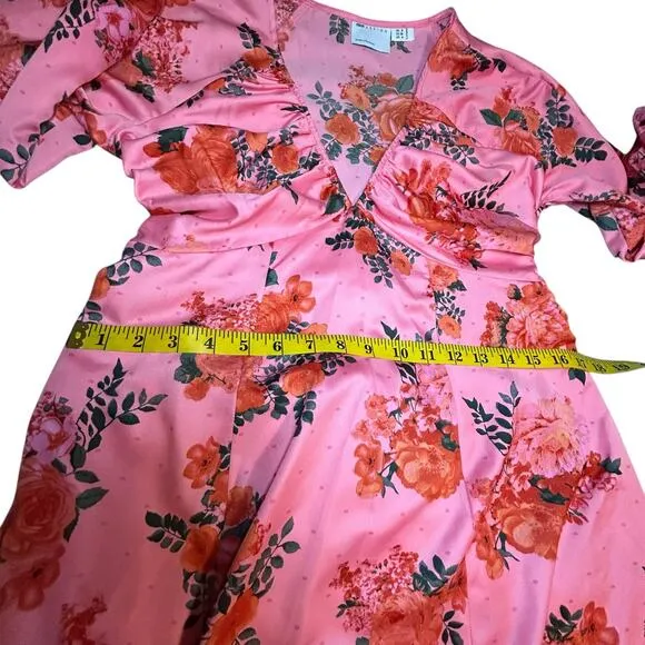 ASOS Design Pink Floral Maxi - Size 4
