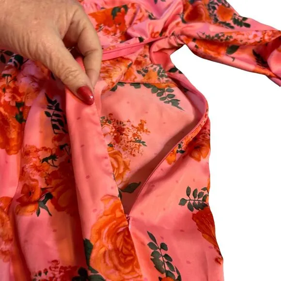 ASOS Design Pink Floral Maxi - Size 4