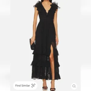 ASTR the Label Tiara Ruffle Black Maxi Dress NWT $188 SZ XS