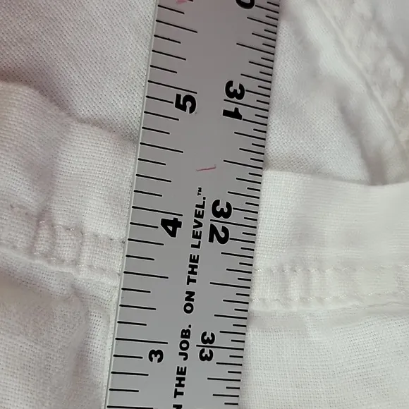 Athleta 100% Linen Pull On Drawstring Shorts White Size 8