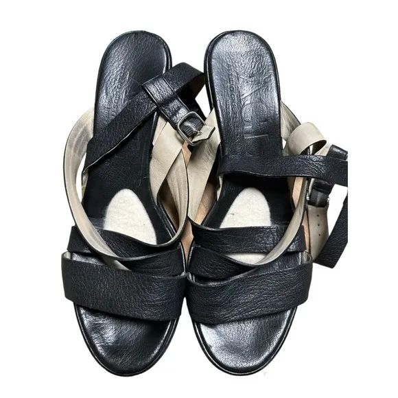 Attilio Giusti Leombruni Laurel Platform‎ Leather Sandals Size 40 US 10
