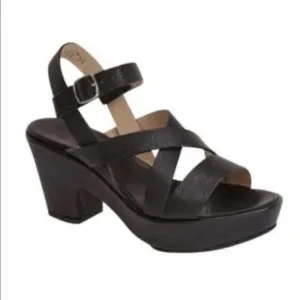 Attilio Giusti Leombruni Laurel Platform‎ Leather Sandals Size 40 US 10
