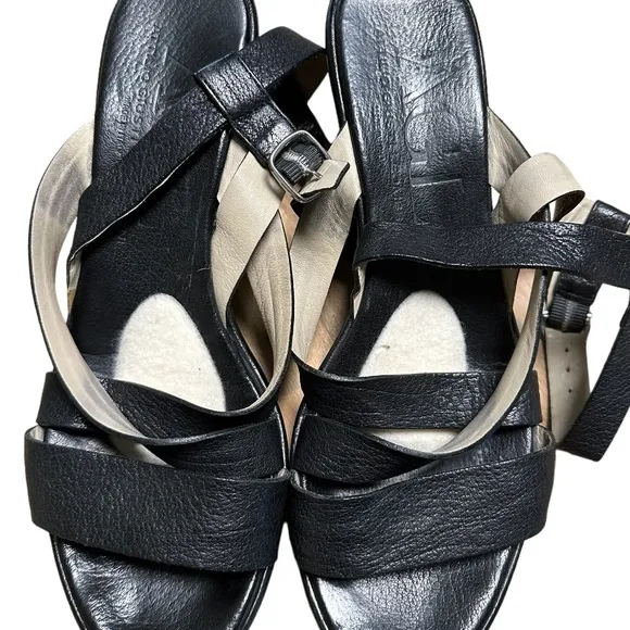 Attilio Giusti Leombruni Laurel Platform‎ Leather Sandals Size 40 US 10