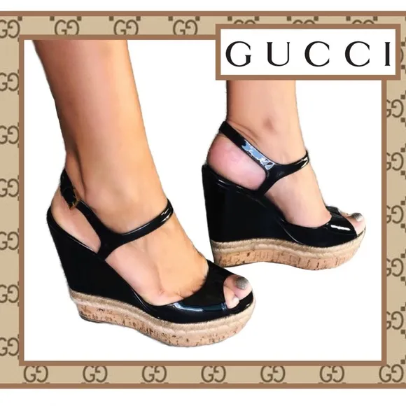 AUTHENTIC GUCCI WEDGE SANDALS