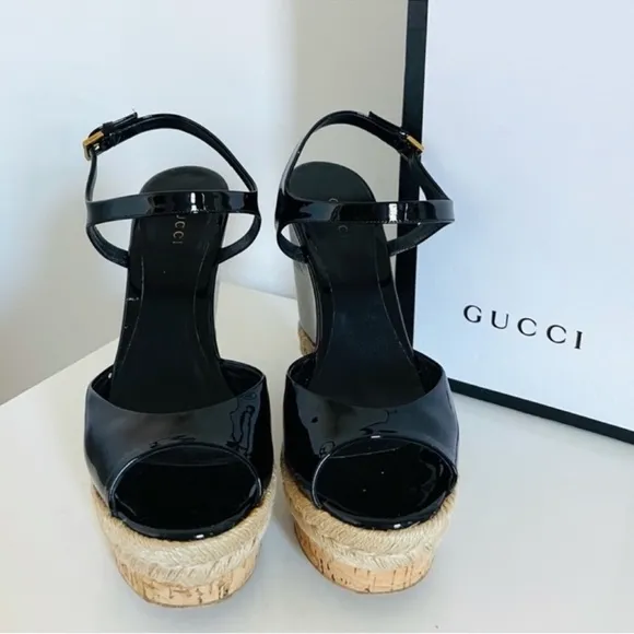 AUTHENTIC GUCCI WEDGE SANDALS