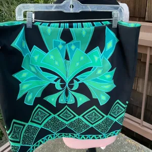 Averardo Bessi black &amp; green pattern mini skirt,, size 20