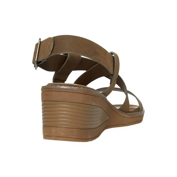 B-52 by Bullboxer Ivvy Sandals Adjustable Buckle Strap Olive Size 9