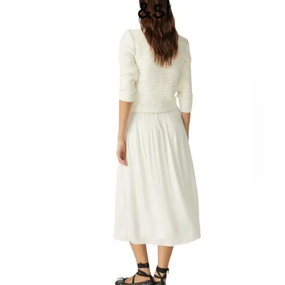 Ba&amp;sh Karol Smocked Waist Midi Skirt