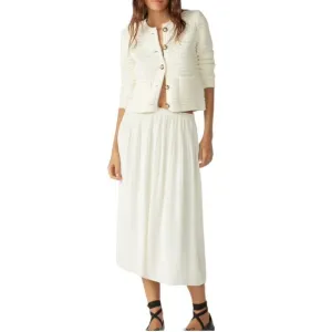 Ba&amp;sh Karol Smocked Waist Midi Skirt