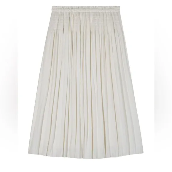 Ba&amp;sh Karol Smocked Waist Midi Skirt