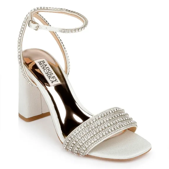 Badgley Mischka Becca Strappy Block Heel $235 7