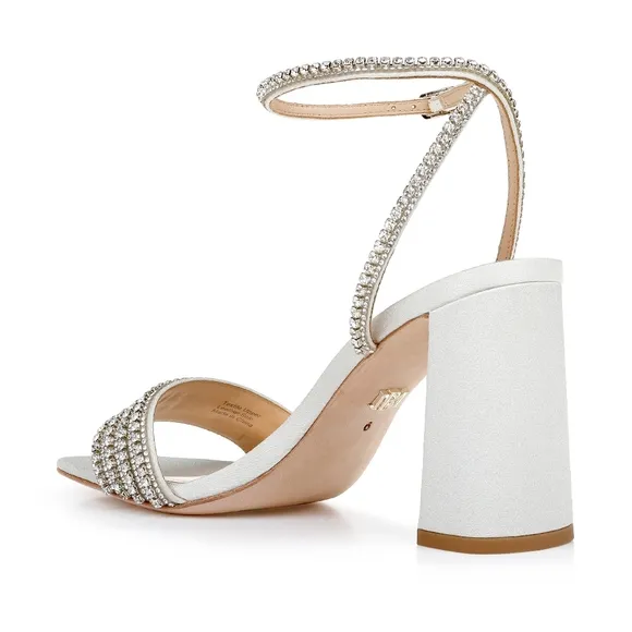 Badgley Mischka Becca Strappy Block Heel $235 7