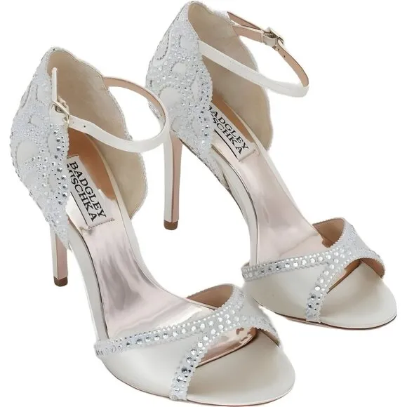 Badgley Mischka Ivory Roxy Dress Sandal for Women - Size 6.5 M US