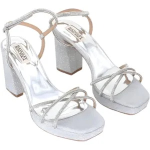 Badgley Mischka Women's Frida Heeled Sandal, Silver, Size 10