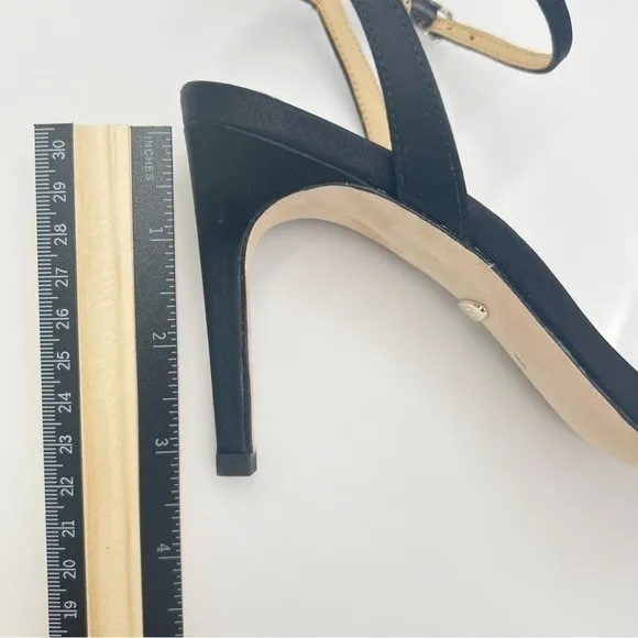 Badgley Mischka Women's Rider MP5921 Black Jeweled Dress Sandals Heels 6 NEW