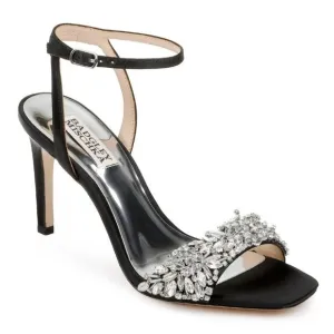Badgley Mischka Women's Rider MP5921 Black Jeweled Dress Sandals Heels 6 NEW