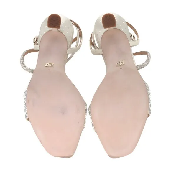 Badgley Mischka Women's Sally Heeled Sandal, Ivory, Size 9