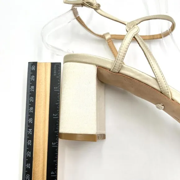 Badgley Mischka Womens Size 9 Blaine Ivory White Jewel Dress Sandals Heels Shoes
