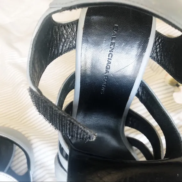 Balenciaga | Auth Wooden Heel Platform Sandals 7