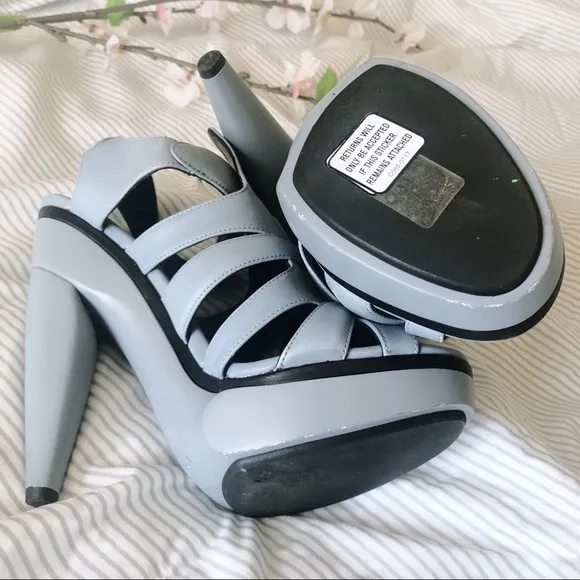 Balenciaga | Auth Wooden Heel Platform Sandals 7