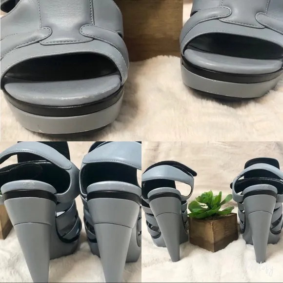 Balenciaga | Auth Wooden Heel Platform Sandals 7