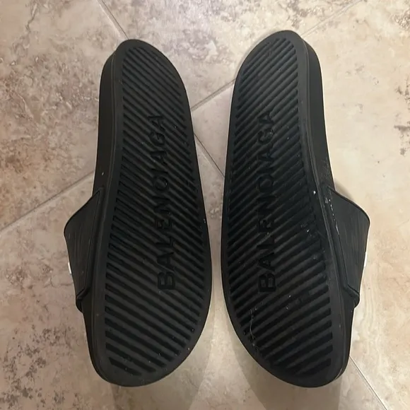Balenciaga Black Sandals Pool Slides Size Men US 11 Used