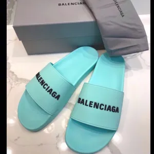 Balenciaga Women's Logo Pool Slides Sandals 10 US /40 EU