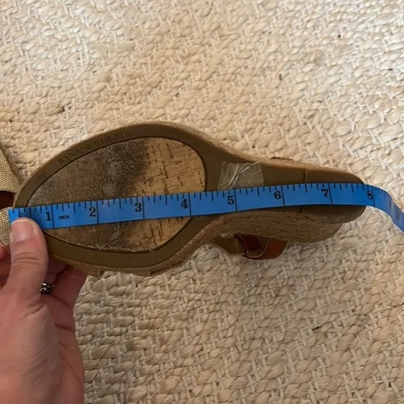 BANANA REPUBLIC CORK AND LEATHER WEDGE SANDALS- SIZE 5.5