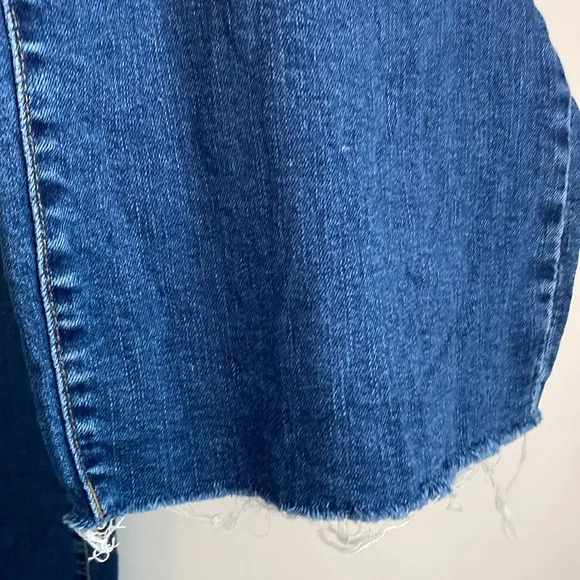 Banana Republic Women's High Rise Wide Leg Raw Hem Crop Jeans Size 30/10
