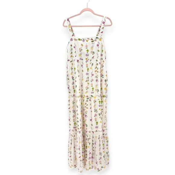 Banjanan NEW Daniela Floral Print Sleeveless Cotton Sundress‎ - Women's Size XL