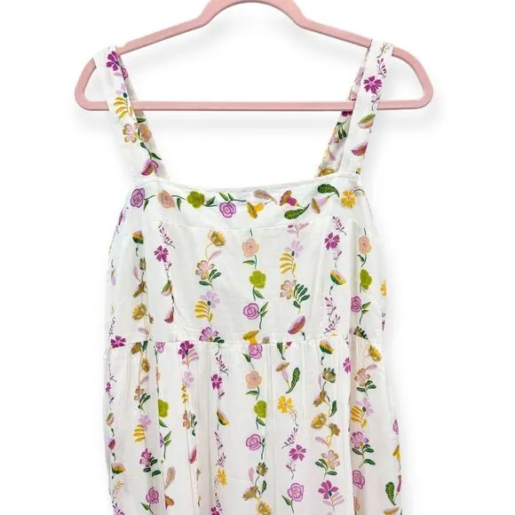 Banjanan NEW Daniela Floral Print Sleeveless Cotton Sundress‎ - Women's Size XL