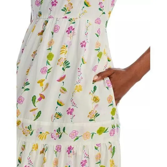Banjanan NEW Daniela Floral Print Sleeveless Cotton Sundress‎ - Women's Size XL