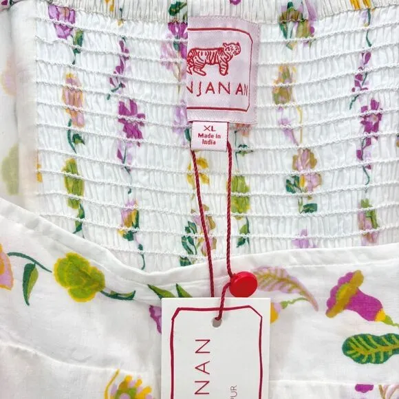 Banjanan NEW Daniela Floral Print Sleeveless Cotton Sundress‎ - Women's Size XL