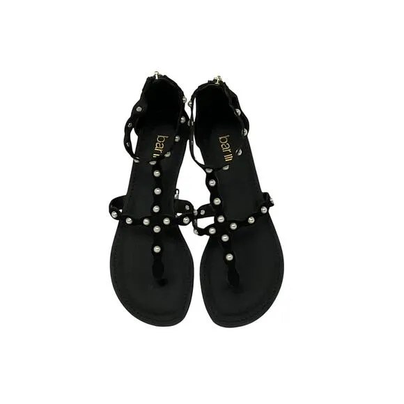 Bar III Women’s Theresa Strappy Gladiator Flat Sandals Black Size 7