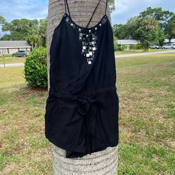 BCBG MaxAzria Black Romper Jumper