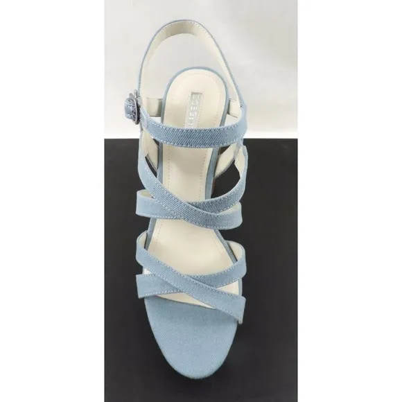 BCBGenerationn Morgan Strappy Platform Sandals Heels Blue Size 10