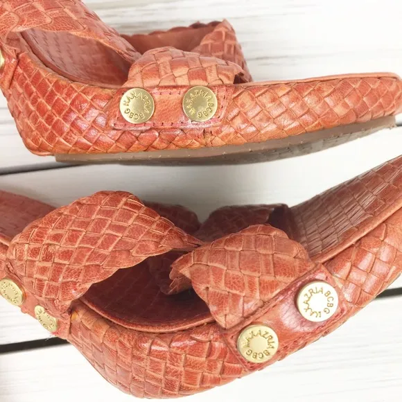 BCBGMaxAzria Nicasia Woven Leather Sandals 7.5