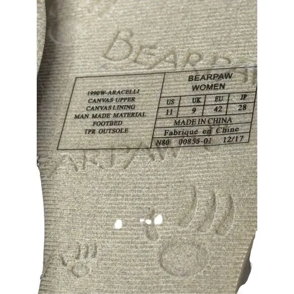 Bearpaw aracelli wedge sandals in bark size 11