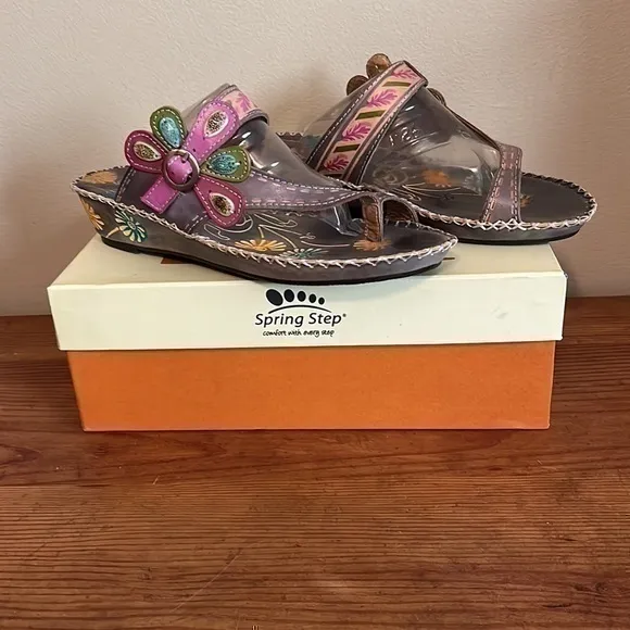 Beautiful hand painted sandals! NWOT