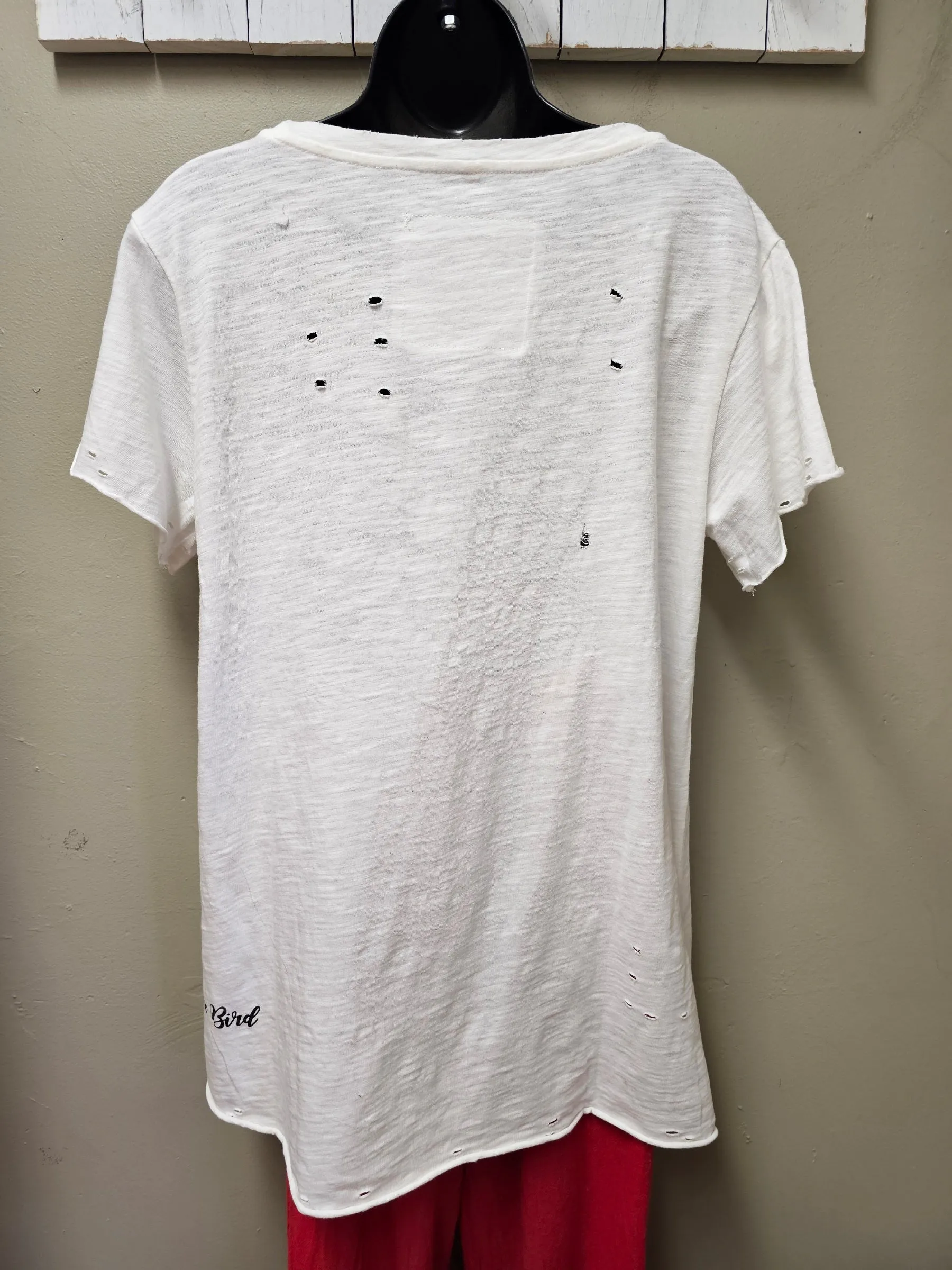 Beautiful Scripture Tattered Tee Psalm 27:14