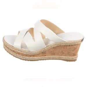 Beautiful White Jimmy Choo wedge sandals. Size 5.5 in very good condition