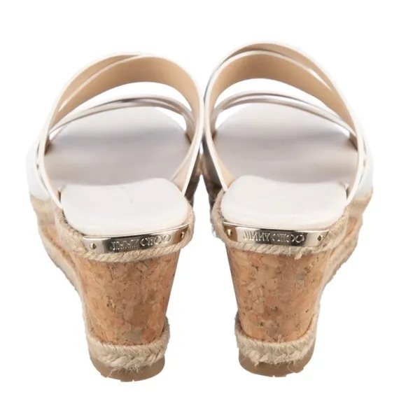 Beautiful White Jimmy Choo wedge sandals. Size 5.5 in very good condition
