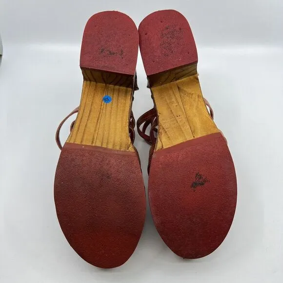 BED STU ANTONELLI CONGAC LUX PLATFORM SANDALS WOMEN 10 Wooden Leather Bohemian‎