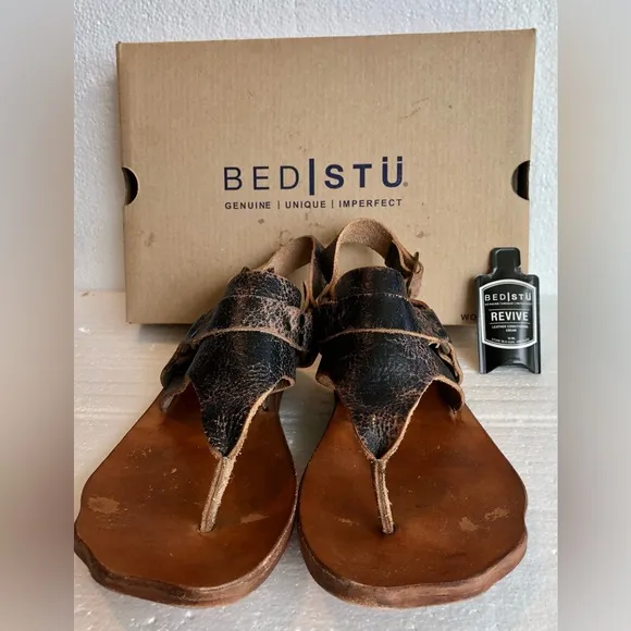 Bed Stu Women’s 9 BlackLeather Callista Harness Sandals* Original Price $215.00