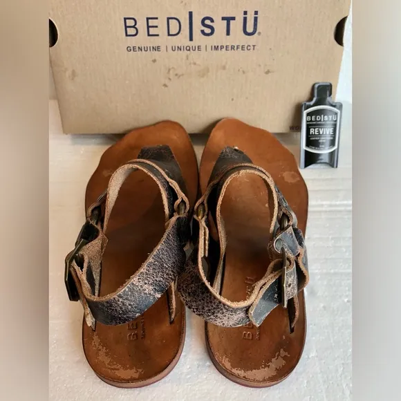 Bed Stu Women’s 9 BlackLeather Callista Harness Sandals* Original Price $215.00