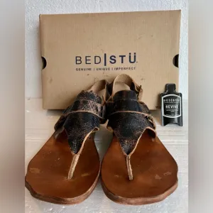 Bed Stu Women’s 9 BlackLeather Callista Harness Sandals* Original Price $215.00