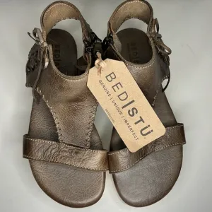 BEDISTÜ Taupe Zoe Leather Platform Sandal - Women Size 6.5 NWT