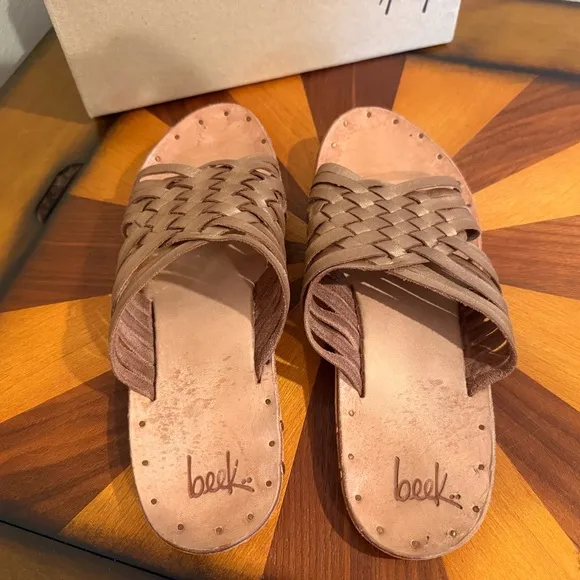 Beek Swallow Sandals in Metallic Bronze