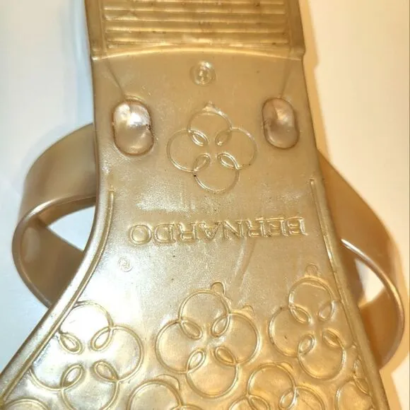 Bernardo &quot;Matrix&quot; Thong Jelly O-Ring Cork Taupe Sandals Sz.10 MSRP $109